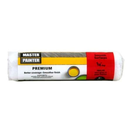 General Paint Master Painter 9" Premium Roller Cover, 1/4" Nap, Knit, Smooth - 697977